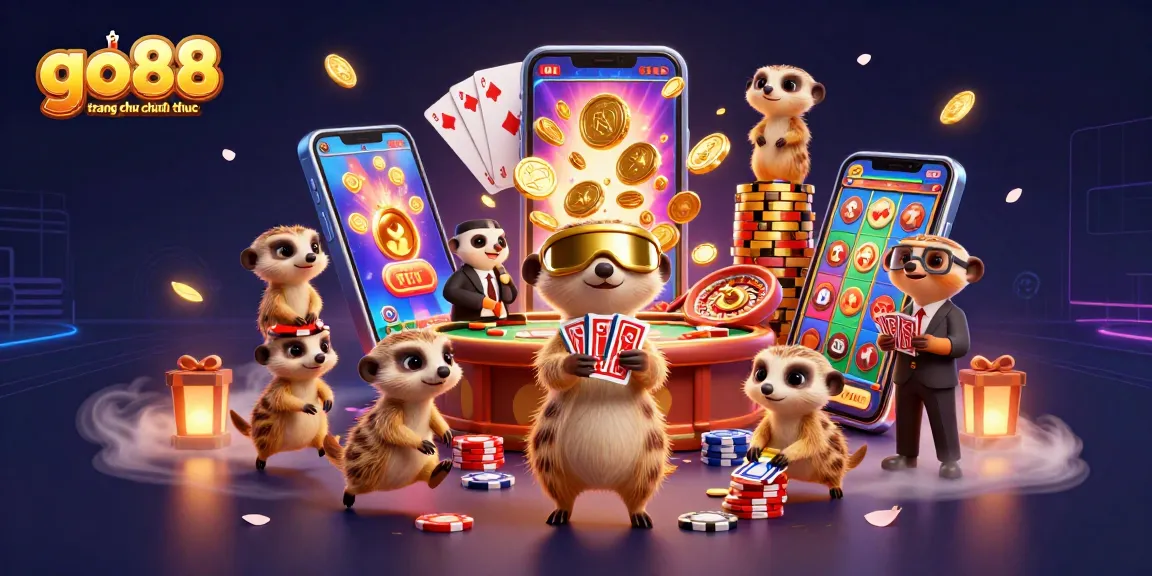 Experience the thrill at go88 trang chu chinh thuc with vibrant casino meerkats and exciting game elements.