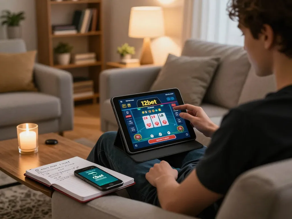 Tham gia chơi poker trực tuyến qua 12bet từ một không gian thoải mái với các chiến lược được hiển thị.