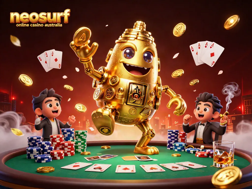 Experience seamless gambling with Neosurf at top online casinos in Australia, featuring vibrant gaming elements.