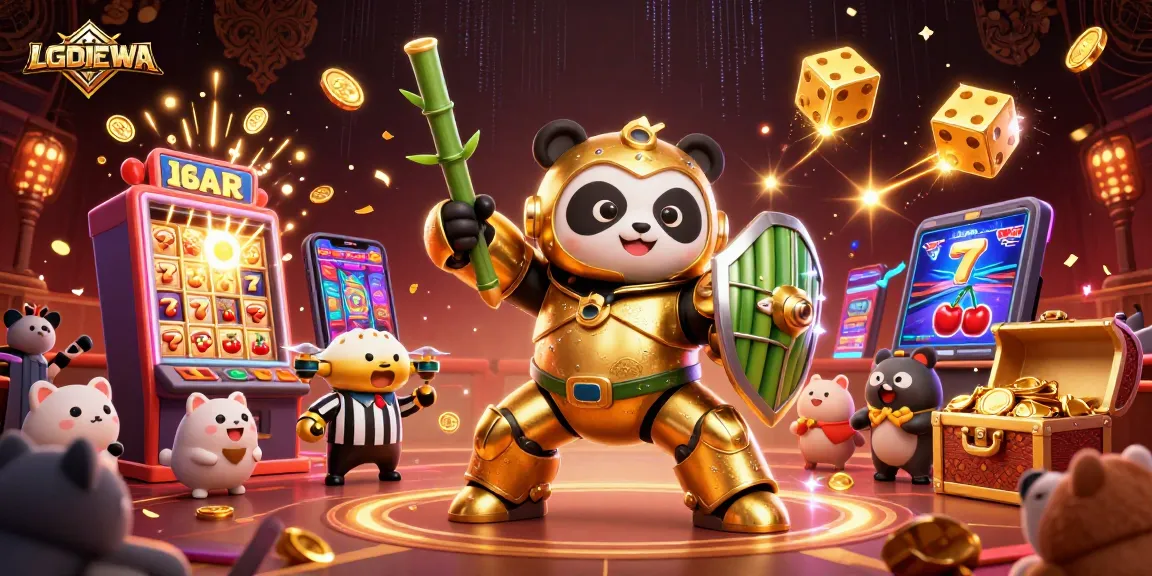 Engage with LGODEWA's thrilling casino adventure featuring a golden panda in action!