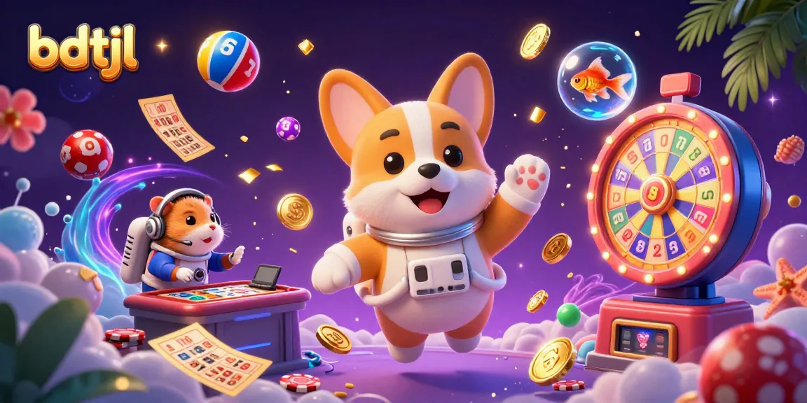 Engage with bdtjl's thrilling space-themed casino adventure featuring lively characters and dynamic gambling elements.