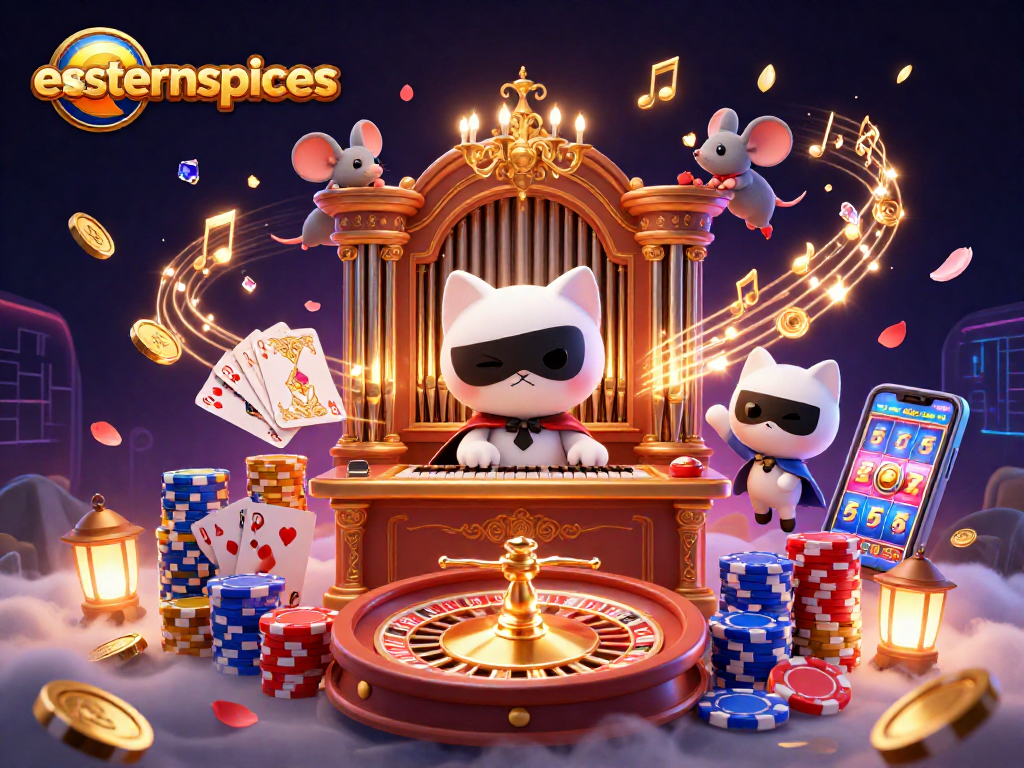 Experience the thrill of easternspices with interactive slot reels and vibrant casino elements.