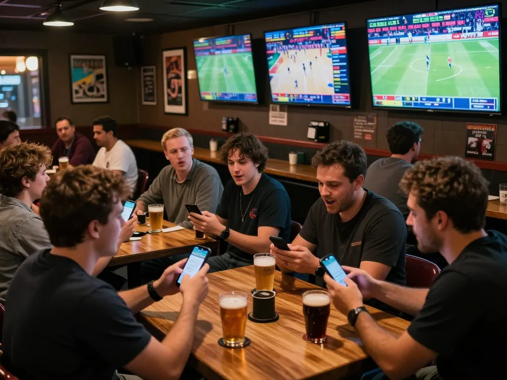 Engaging sports betting scene showcasing kèo nhà cái hôm nay with enthusiastic patrons and vibrant atmosphere.