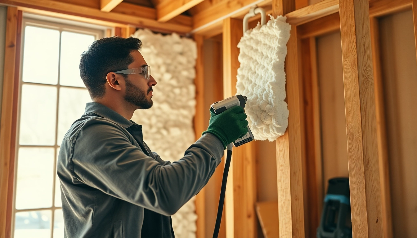 Spray foam removal guidance with a technician demonstrating the process in a well-lit home improvement setting.