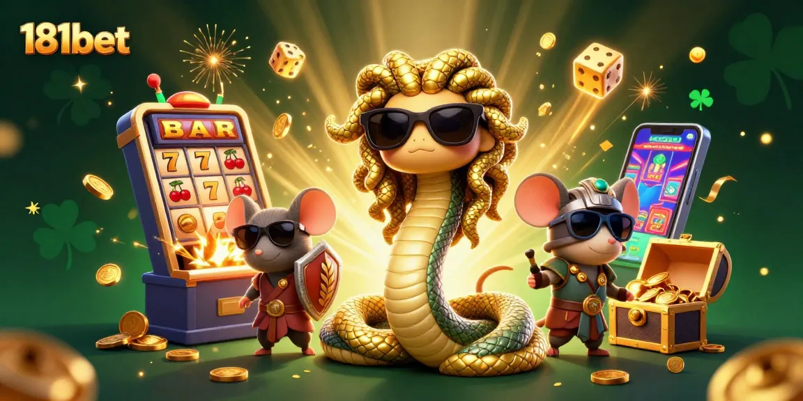 Experience thrilling games with 181bet in a vibrant casino illustration showcasing jackpot excitement and vibrant colors.